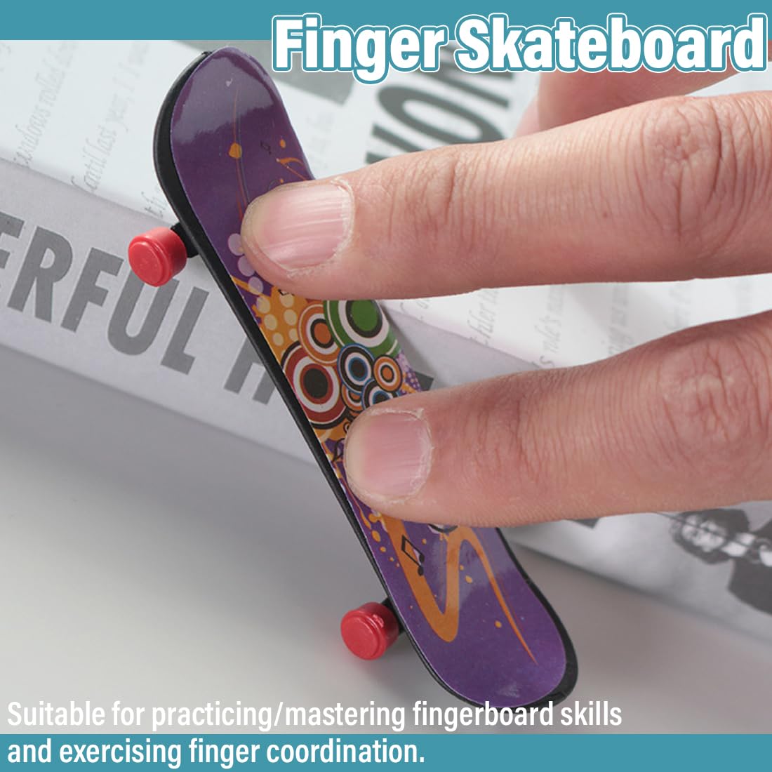 Mini skateboard Mini pattini da dito da 20 pezzi, eleganti pattini da dito, mini pattini,regali di compleanno per bambini con skateboard,pattini professionali(stili casuali)