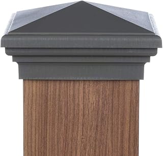 6x6 Grey Pyramid Post Cap Most Common fits (5.5"x5.5") Pressure Treated Post. New England Style Pyramid Top for Outdoor Fences, Mailboxes & Decks, by Atlanta Post Caps. Also Available in Actual 6"x6"