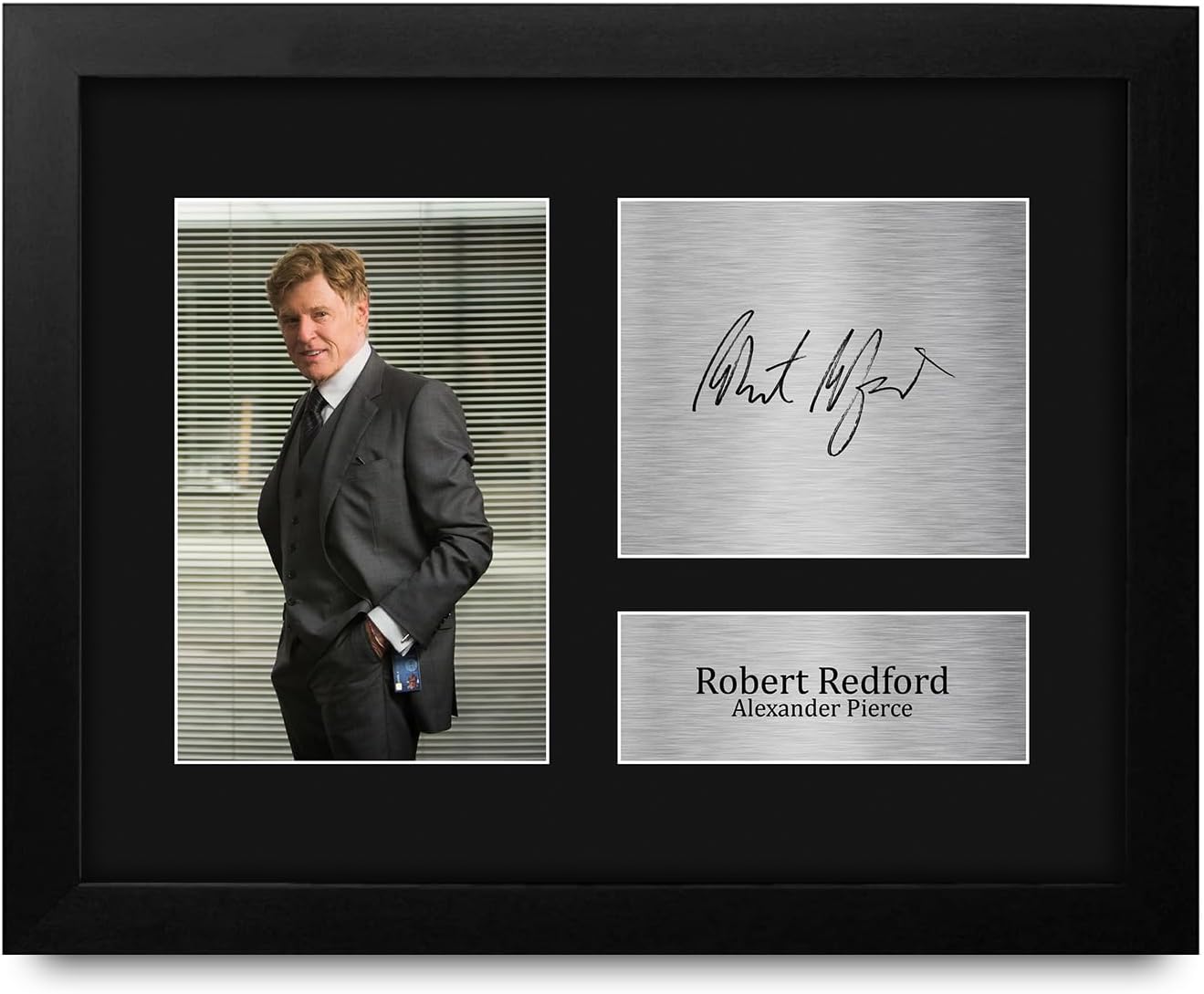 HWC Trading Robert Redford Avengers Gifts Printed Signed Autograph Picture for Movie Memorabilia Fans - US Letter Framed (ID-008797)