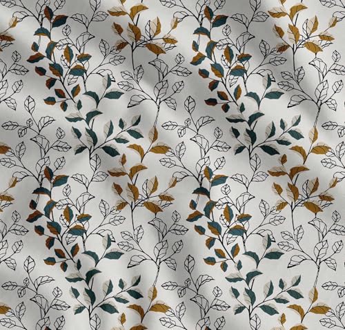 Batiste de coton motif feuilles pour confectionner vos vêtements légers d'été