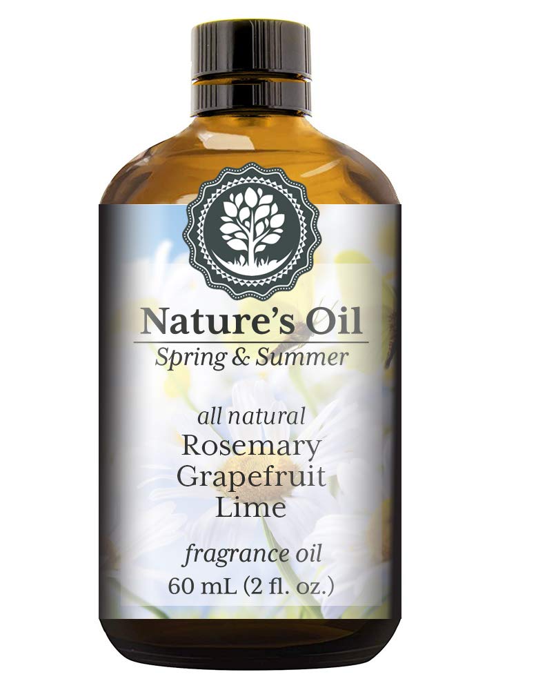 Rosemary Grapefruit Lime Fragrance Oil (60ml) for Diffusers, Soap Making, Candles, Lotion, Home Scents, Linen Spray, Bath Bombs, Slime