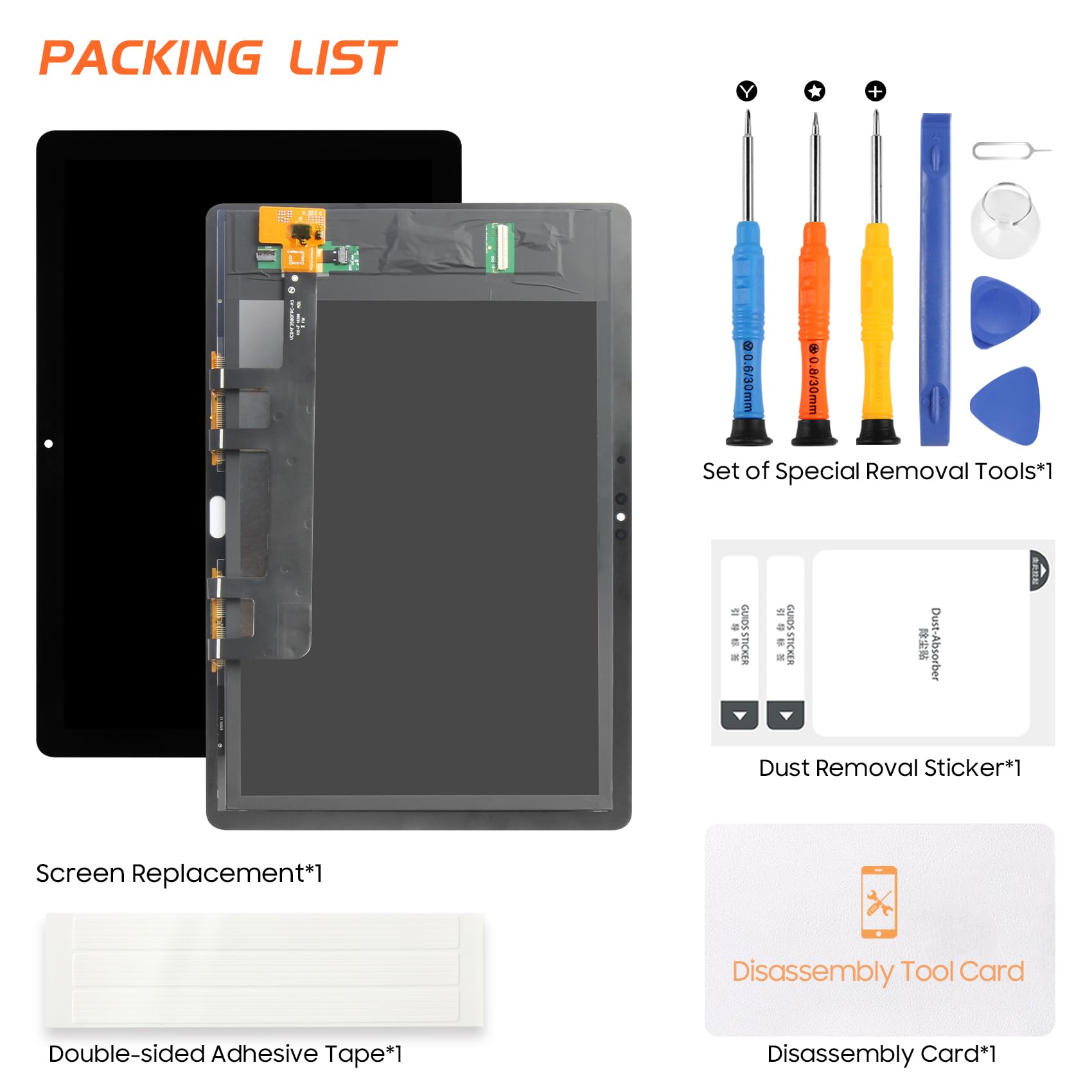 Bildschirmersatz für Huawei MediaPad M5 Lite 10 LCD Display für Huawei MediaPad M5 Lite BAH2-L09 BAH2-W09 10,1 Zoll LCD Screen Touchscreen Digitizer Montage mit Reparatur, Schwarz