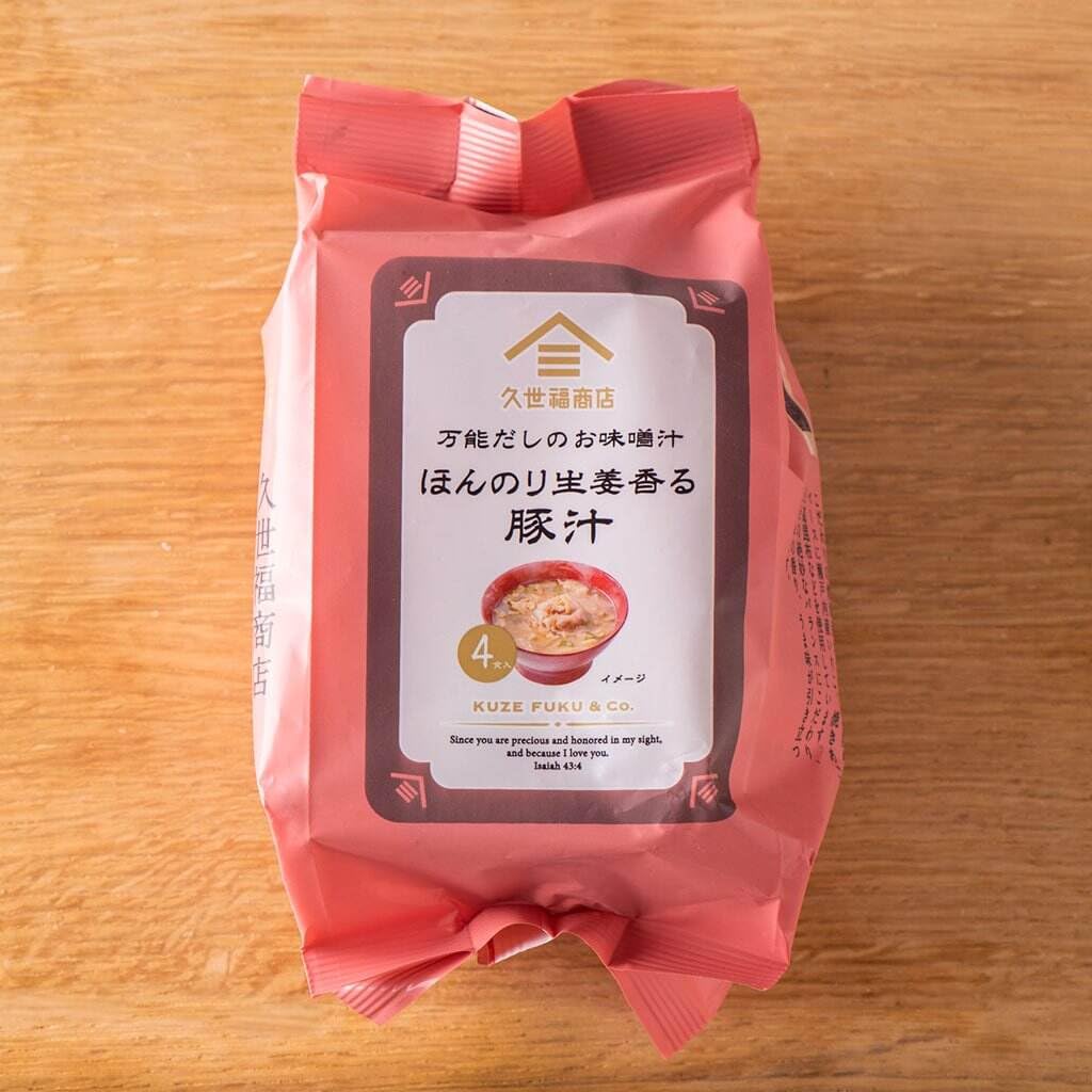 久世福 万能だしのお味噌汁 生姜香る 豚汁 4食入