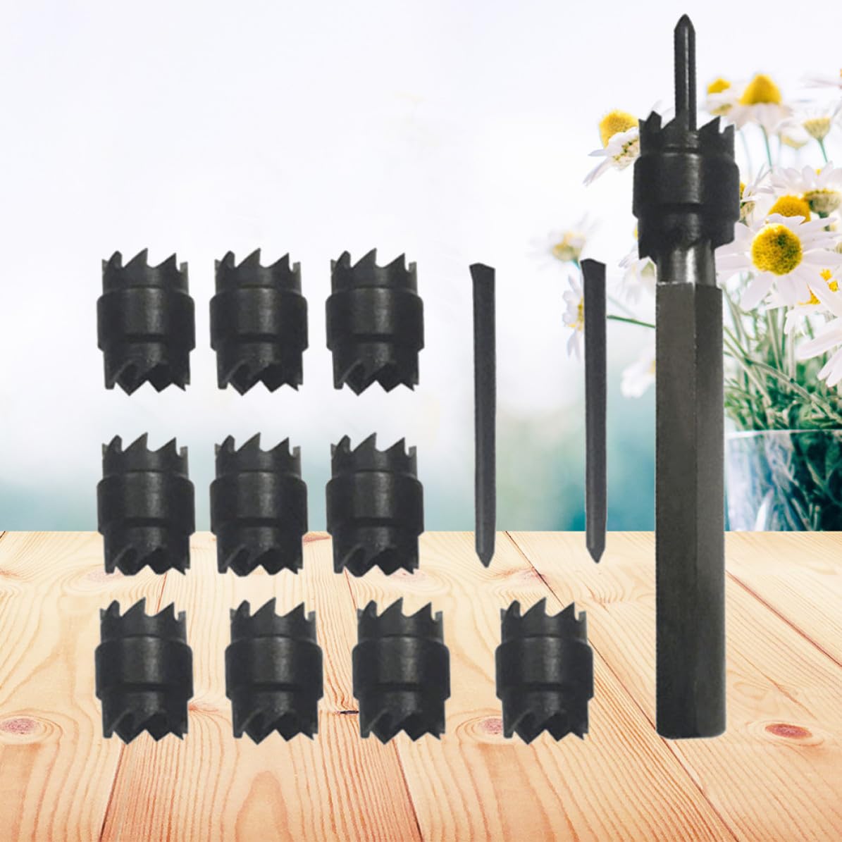 13pcs Double Sided Spot Weld Cutter Drill Bit Stainless Steel Black