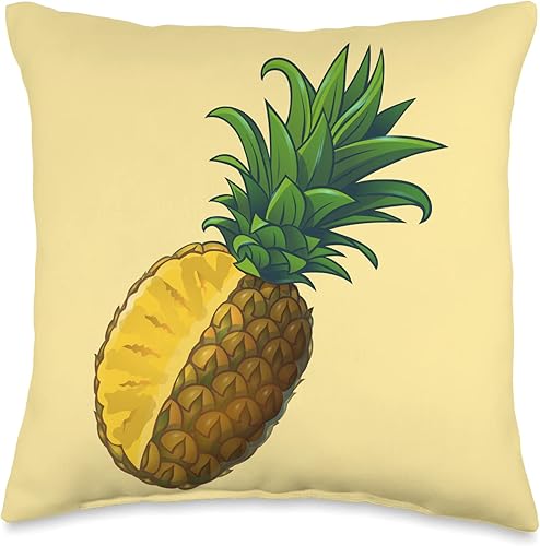Pineapple Nutrition Fresh Fruit Pineapples Gifts Nutrition - Almohada de piñas de fruta fresca, 16 x 16 pulgadas, multicolor