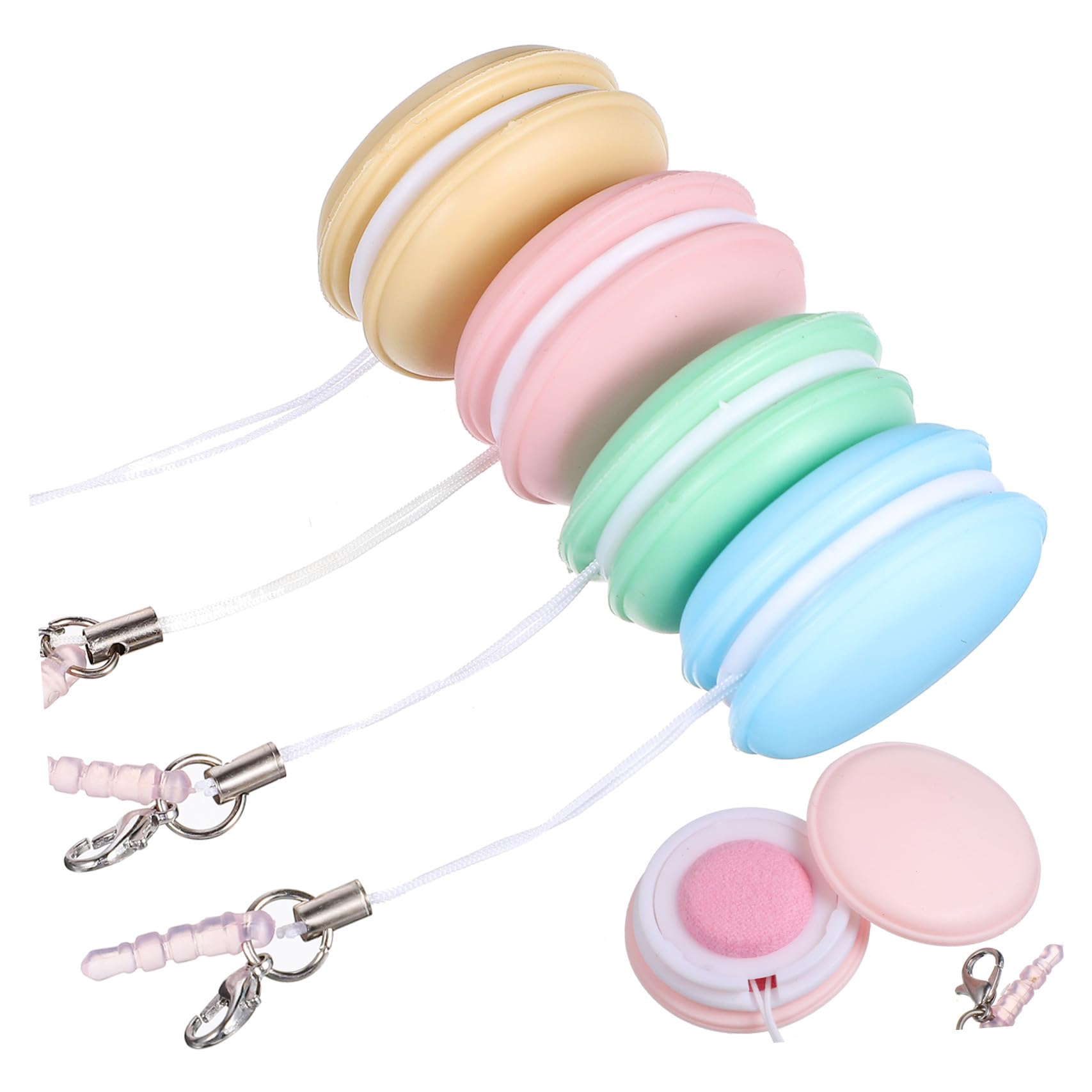 ORFOFE 4piezas Limpiador De Pantalla De Teléfono Macaron Unidades Limpieza Doble Cara Herramienta De Limpieza Con Hebilla Para Celulares y Tablets