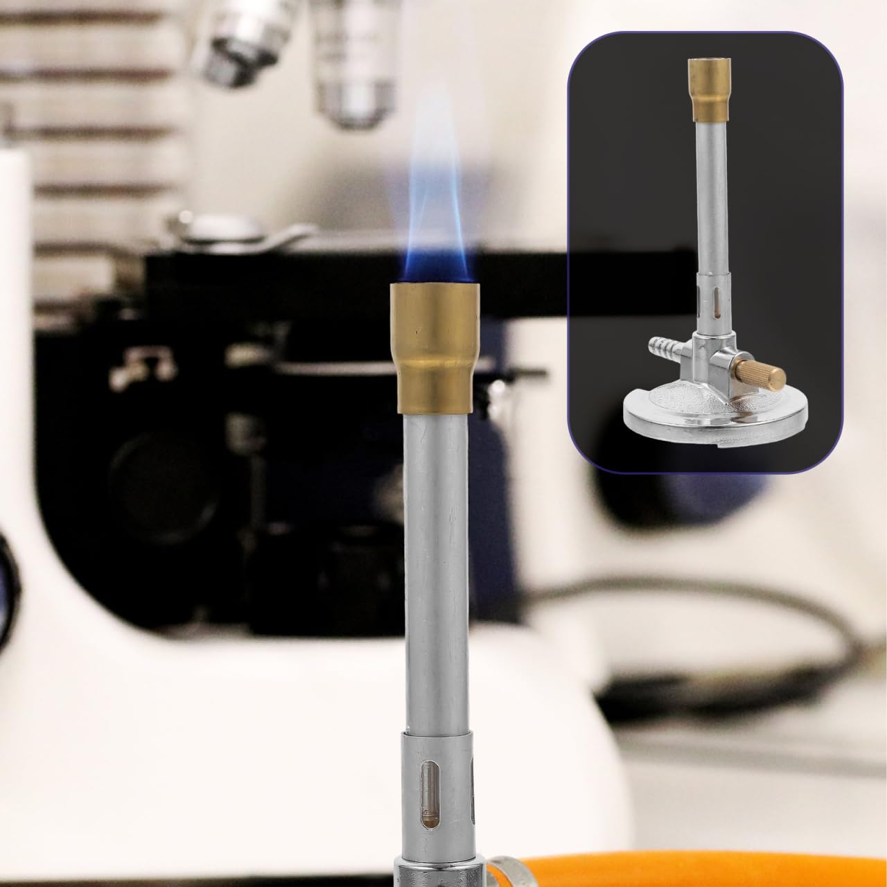ULTECHNOVO Bec Bunsen Propane Pour Laboratoire Brûleur Bunsen Avec Stabilisateur De Flamme Et Réglage Du Gaz Anti-Basculement Pour Chauffage Et Combustion 6.10 X 3.11 X 0.41In
