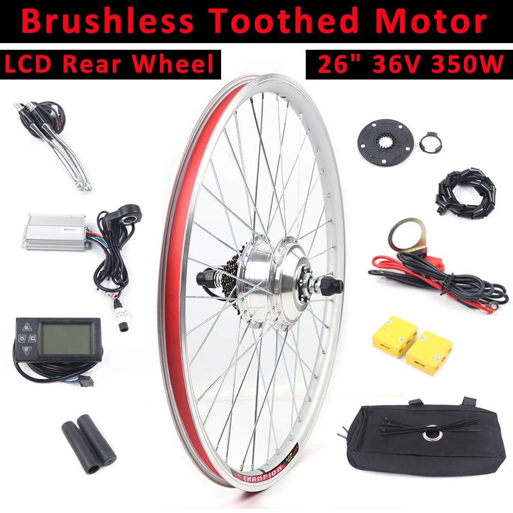Elektromotor Umbausatz 36V 350W Hinterrad Nabenmotor LCD Kit 26 Zoll Fahrrad Umrüstungs-Kit