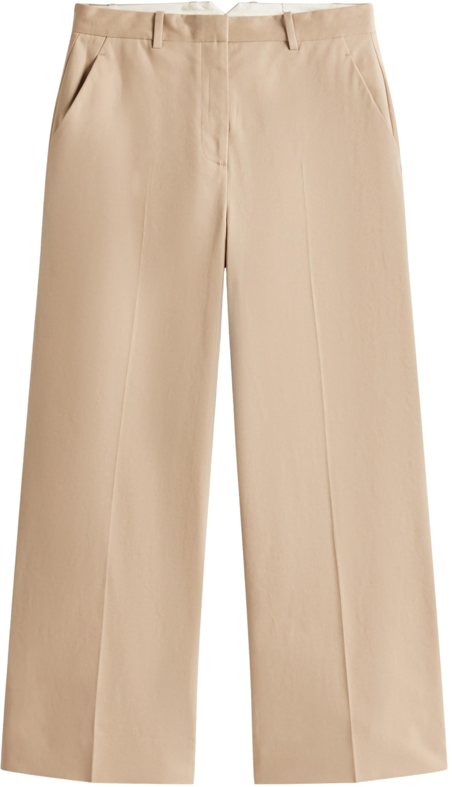 Tommy Hilfiger Cotton Wide Leg Ankle Chino Pant Ww0ww45791 - Chinosy Kobiety