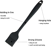 Vista 4 de Juego de espátulas y cepillos de silicona, antiadherentes para cocinar, girador flexible y cepillo de repostería de silicona, perfecto para cocinar