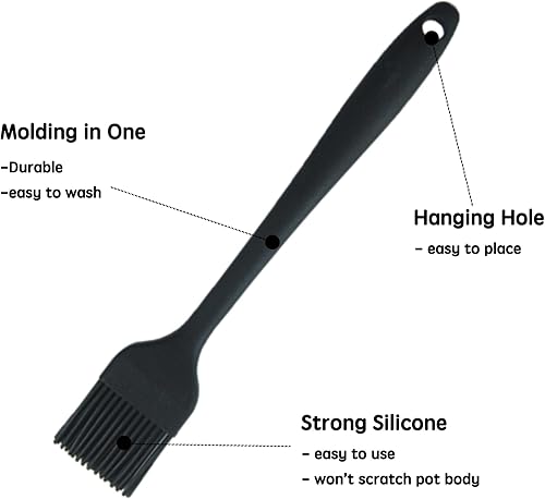 Miniatura 4 de Juego de espátulas y cepillos de silicona, antiadherentes para cocinar, girador flexible y cepillo de repostería de silicona, perfecto para cocinar,