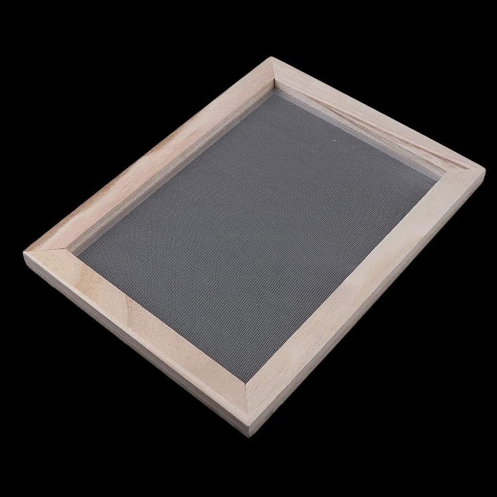 Sanmum 4 Pack Wooden Paper Making Screen Papermaking Mould Deckle Printing Frame for DIY Paper Craft Tool Dried Flower Handcraft (20x30cm/7.8x11.8inch)