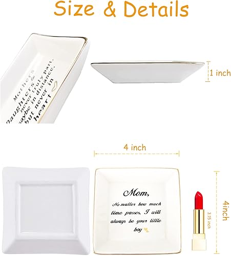 Miniatura 6 de Bandeja de joyería para regalos de cumpleaños para mujeres, organizador de aretes para amigas, regalos de cumpleaños para hermanas de hermana