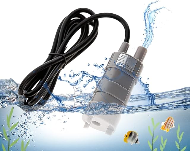 12V Submersible Water Pump, Fresh Water Pump Boat Pump Caravan Water Pump Motor Water Pump for Aquarium Pond Fish Tank Fountain