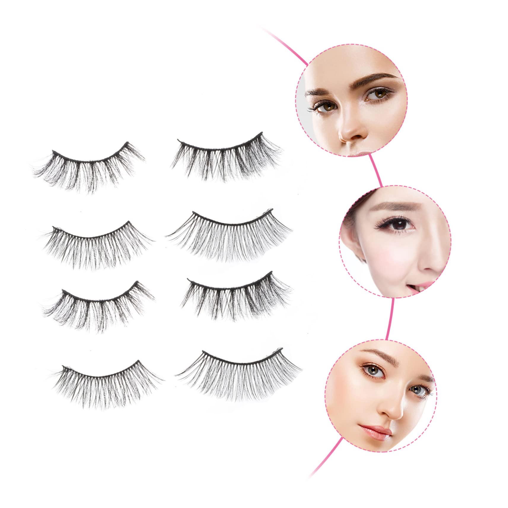 FRCOLOR 60paare Natürliche Wimpern Flauschige Falsche Wimpern Für Make-up Hochzeiten Und Fotoshootings Wiederverwendbare Für Augen