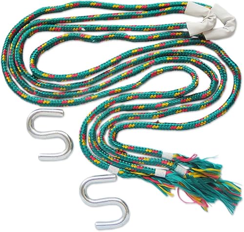 Miniatura 4 de NOVICA Hamaca artesanal de algodón hecha a mano, comercio justo, rayas mexicanas, maya, doble azul, verde, cuerda de buceo tamaño de la cama 78