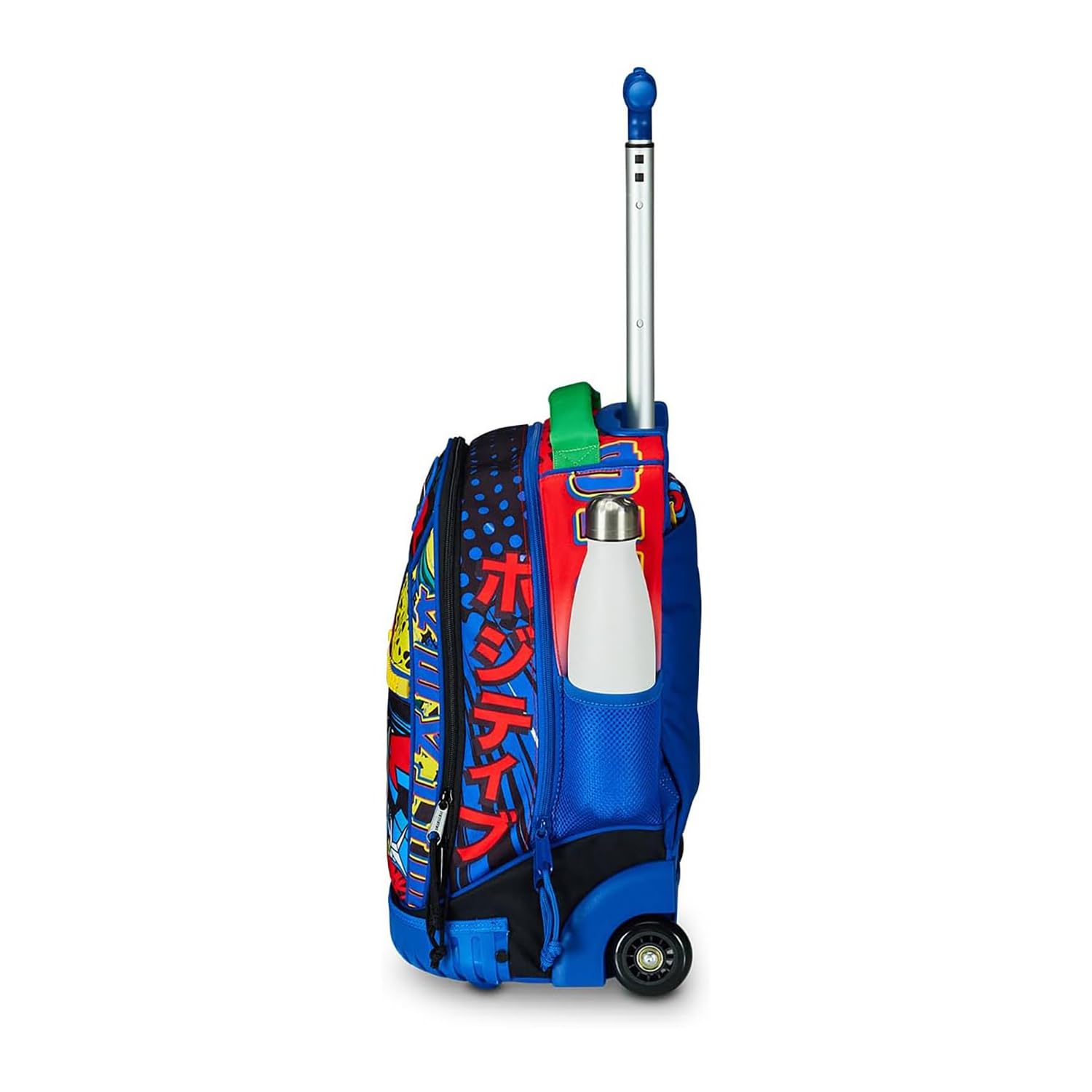 Mitama Trolley Run Scuola Mysterious Warriors,Doppio Scomparto, Blu e Arancione, Scuola Elementare e Tempo Libero, Bambino Ragazzo