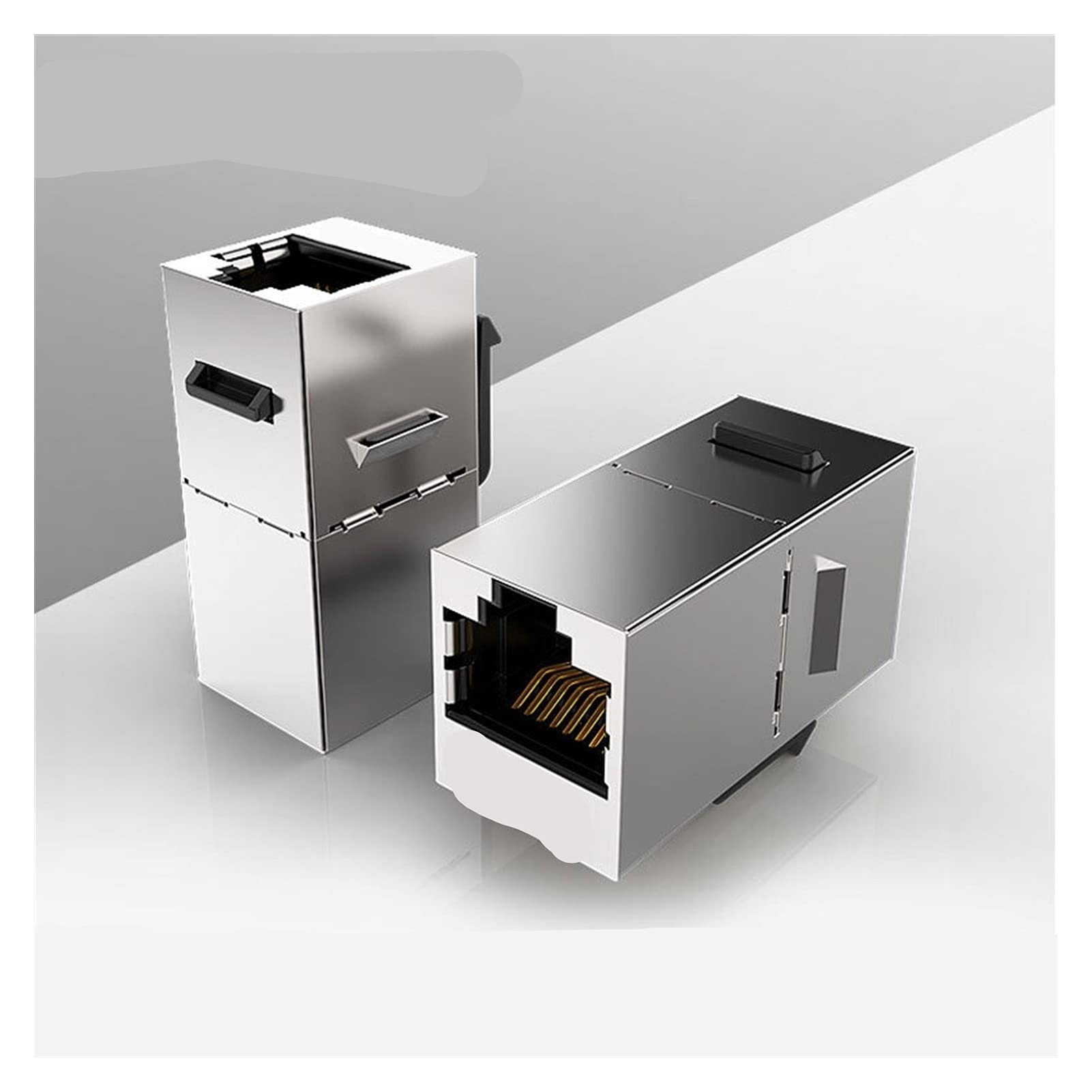 Coupleur en ligne gainé RJ45 8P8C connecteur Cat6/Cat5e 1000 Mo pour câble Ethernet LAN adaptateur d'extension (Bundle : 5PCS)
