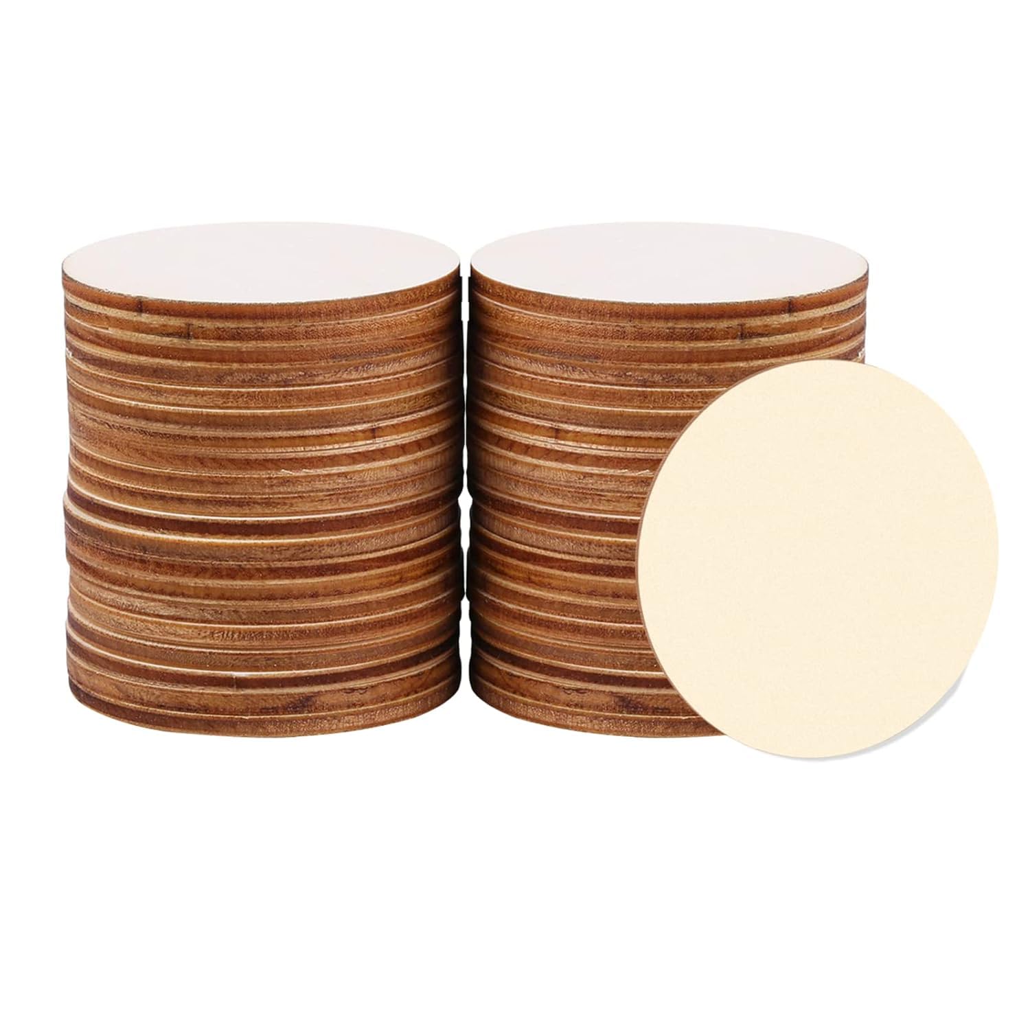 Wish World Premium Natural Wooden MDF Round Craft Slices Pack of 6 for DIY Painting, Resin Art, Engraving, Coaster Making, Home Décor & Creative Craft Projects-image-11
