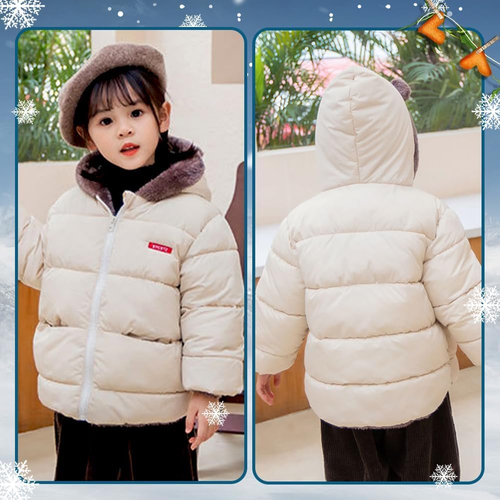 Fairy Baby Infant Baby Winter Coat Cute Teddy Bear Hooded Jacket Warm Fleece Outerwear Windproof Toddler Boys Girl 6M-4T - Image 2