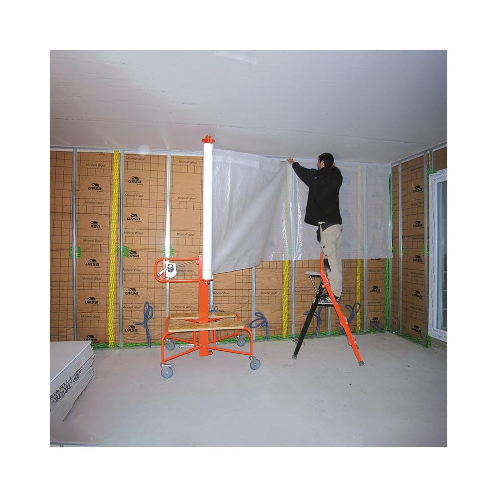 Dérouleur de Film Pare-Vapeur Levpano – Outil de Pose Facile pour Étanchéité à l’Air RT 2012 & Maisons BBC – Compatible Ossatures Bois et Métalliques – Mur & Plafond
