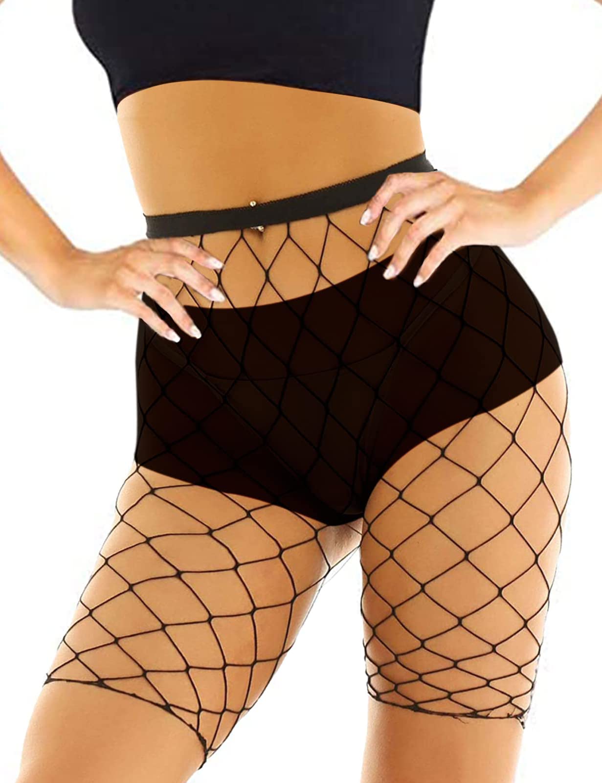 Womens Fishnet Black Bikini Bottom Cover up Shorts Short Leggings for Women Biker Short