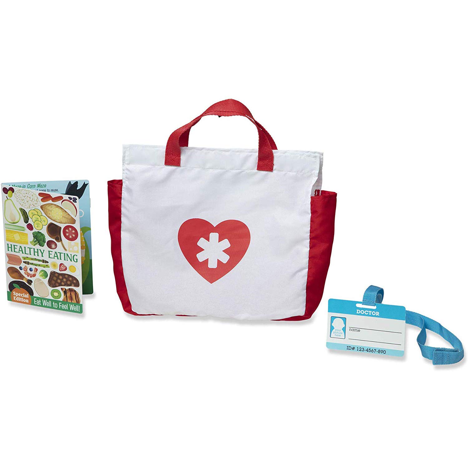 Doctor: Pretend Play Set & 1 Me l i ssa & Doug Scratch Art Mini-Pad Bundle (08569)