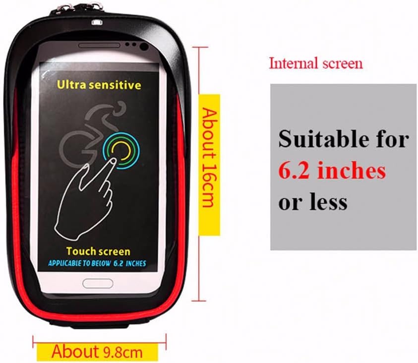 Outdoor Sport Cycling Frame Pannier Front Tube Bag for Cell Phone Bicycle Bike Touch Screen