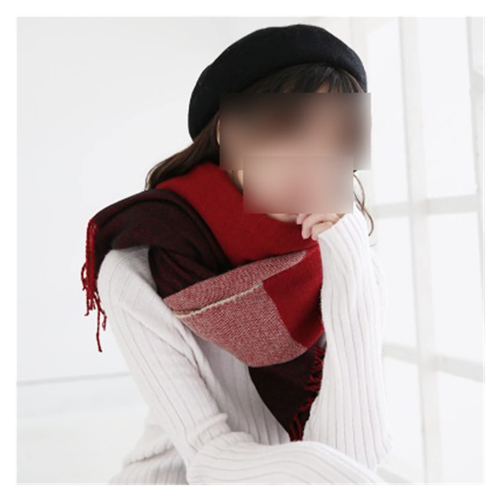 patchwork knit scarf