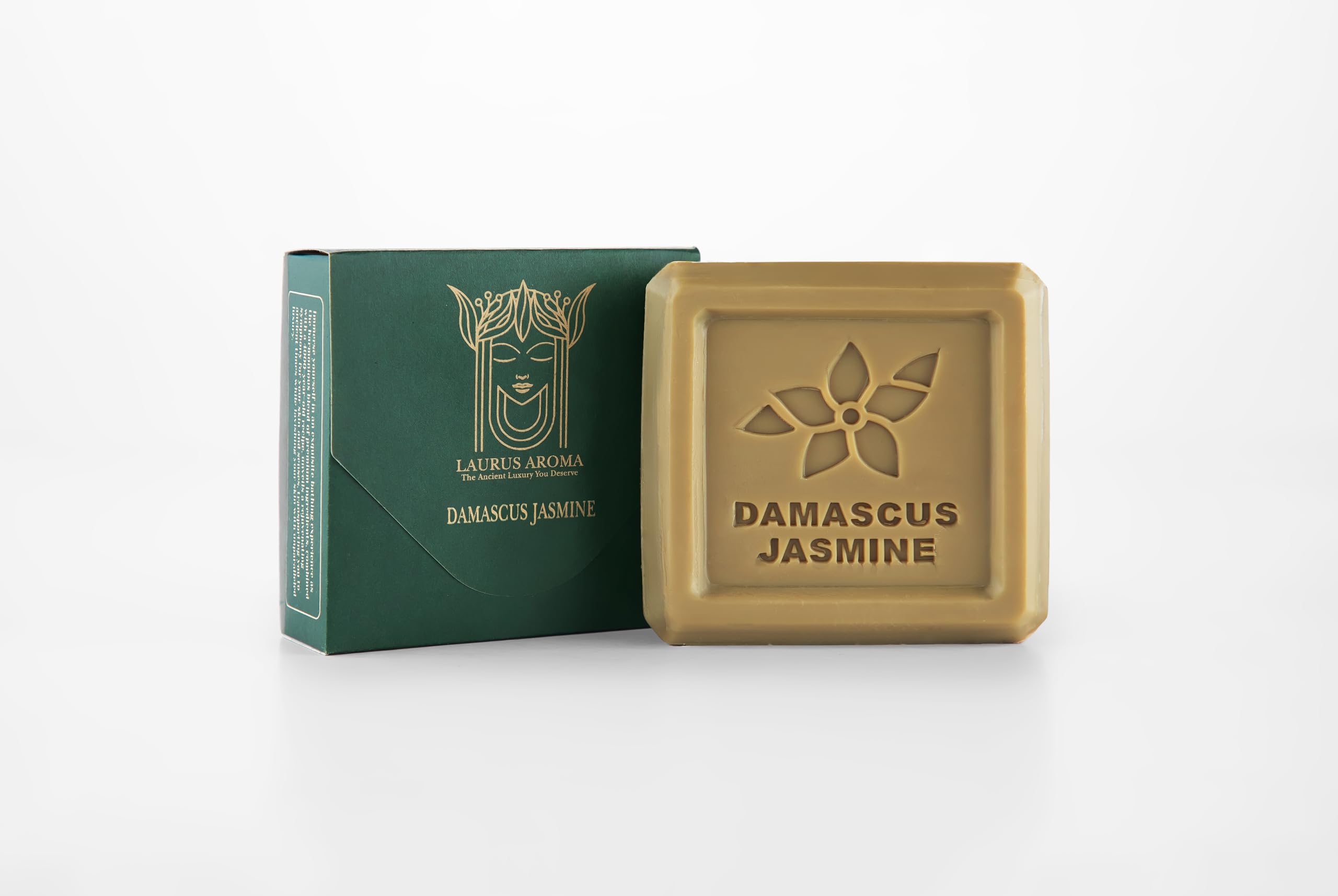 Luxury Aleppo Soap Damascus Jasmine Scent: Laurel Oil, Coconut Oil, Olive Oil - 100G - .