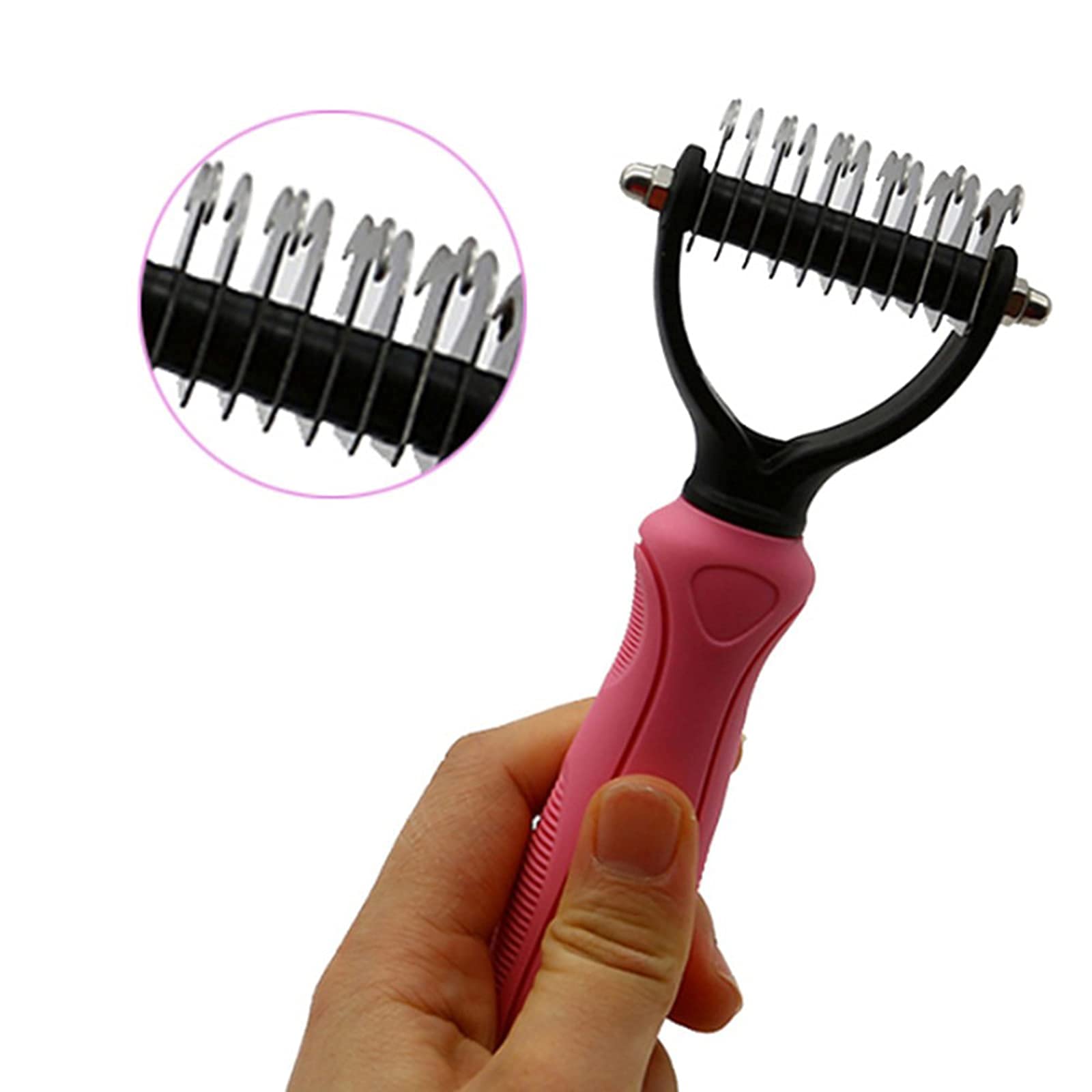 Dog Hair Brush,Pets Hair Removal, Reduces Shedding by up to 95%, Great for Short to Long Hair Small Large Breeds-A
