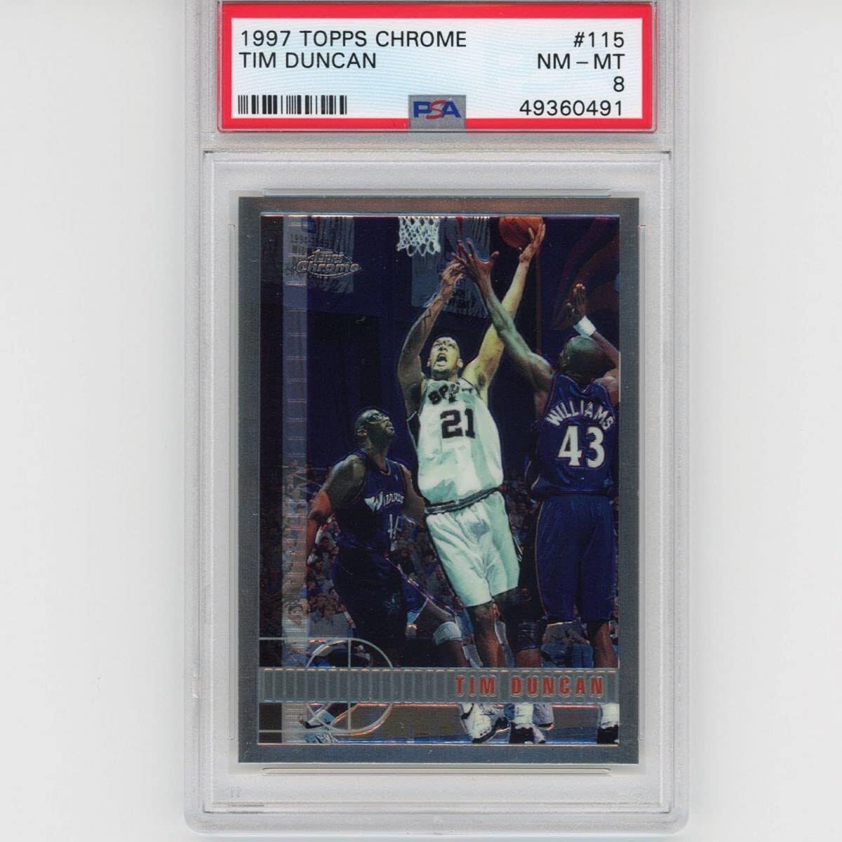 NBAカード ルーキーカード #115 Tim Duncan RC PSA8
