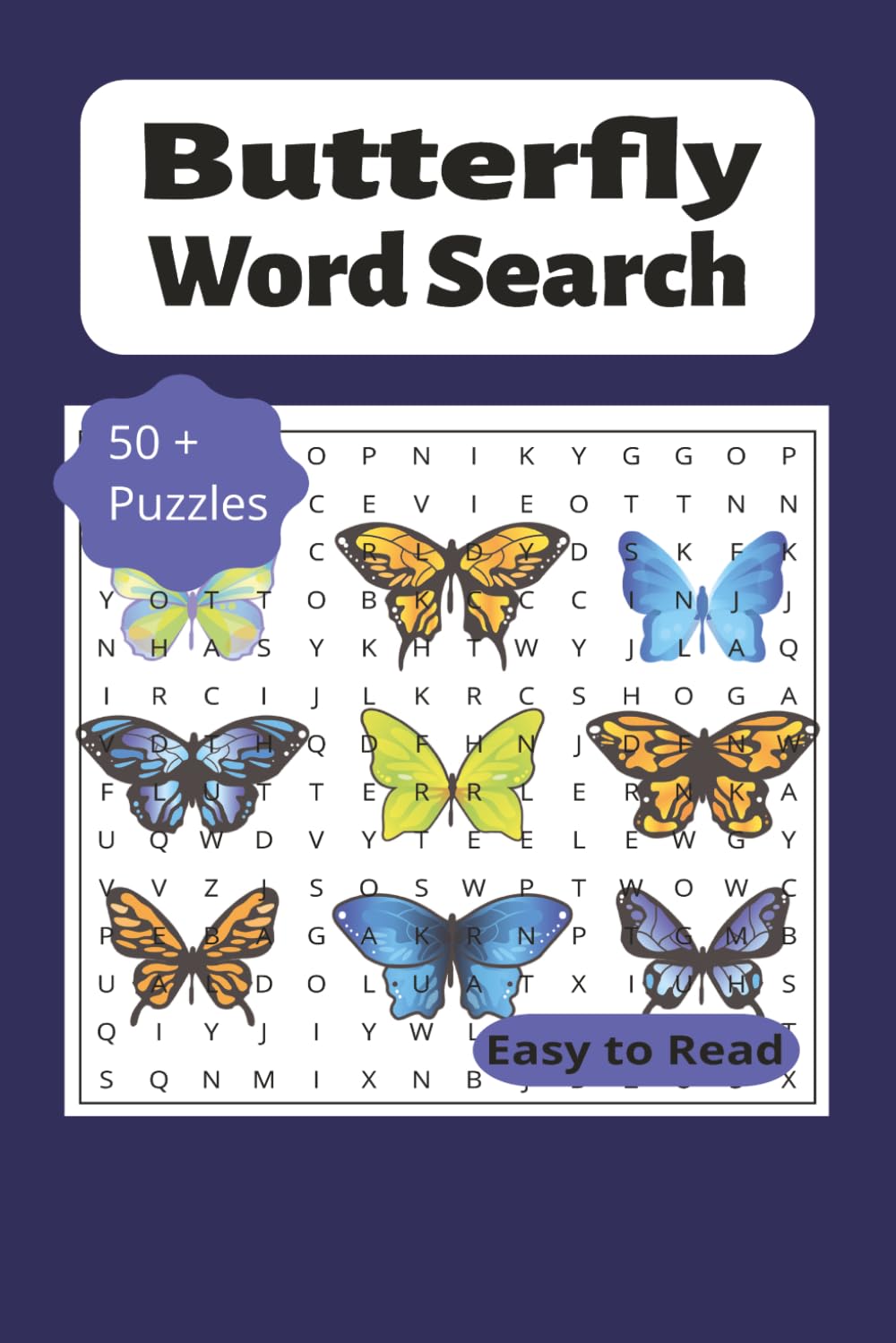 Butterfly Word Search: Butterfly Word Search Puzzles with Easy to Read Print about butterfly anatomy, behavior, species and more | 6x9 inches | 50+ ... Holidays, Brain Games & Stress Relief