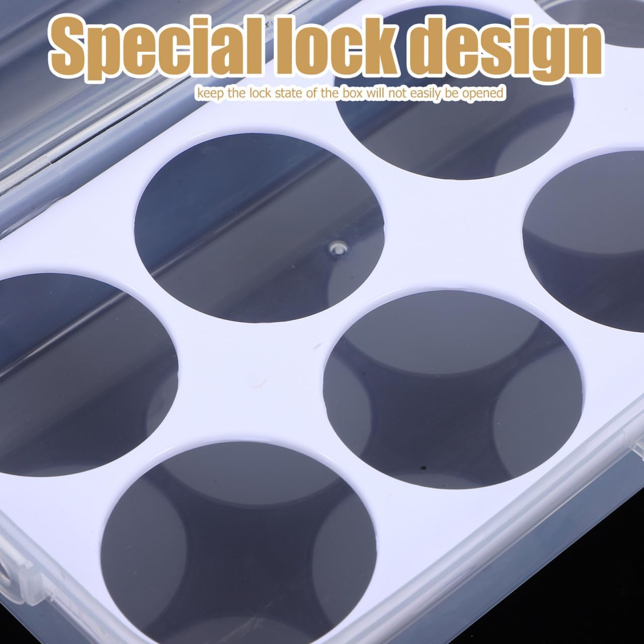 Egg Holder Camping Egg Carrier: Plastic Eggs Storage Box Refrigerator Storage Container Eggs Carrier for Camping Picnic