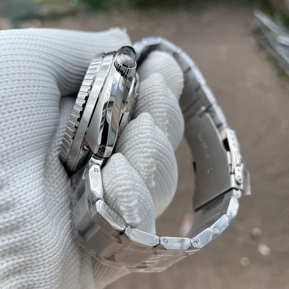 LOve Peace STEELDIVE SD1983 Automatische Luxus-Herren-Armbanduhr NH35 mechanische Edelstahl-Taucheruhr für Herren, schwarz, Modisch