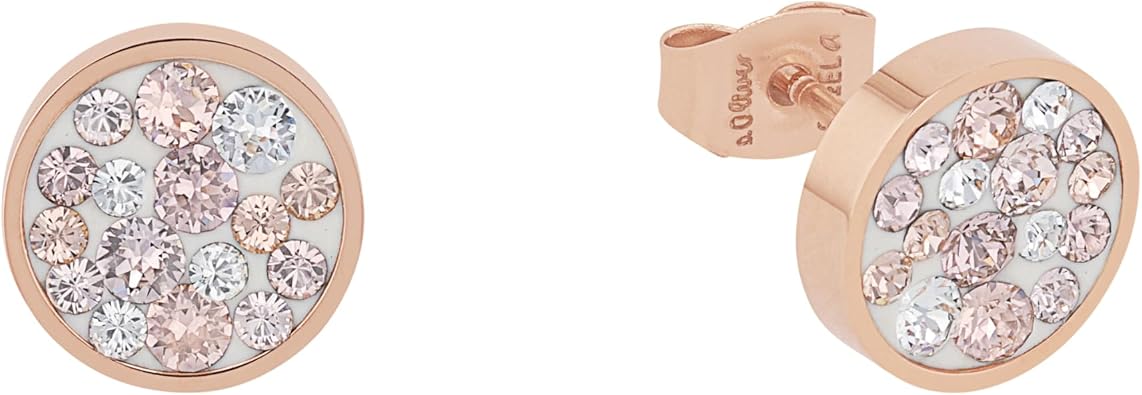 s.Oliver Ohrstecker Edelstahl/925 Sterling Silber Damen, Ohrschmuck,Kommt in Schmuck Geschenk Box