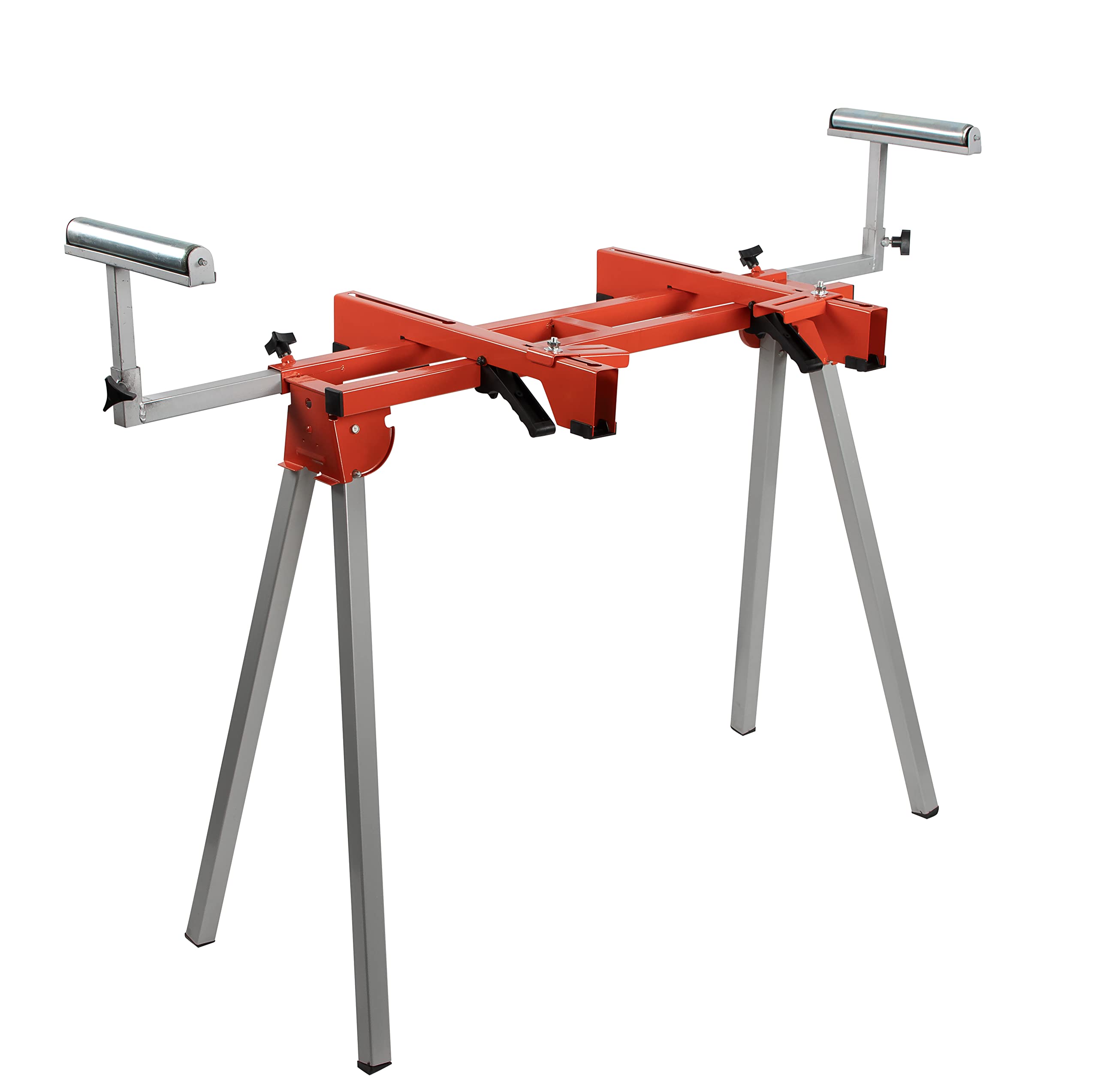 Grafner Maschinenuntergestell, für Maschinen wie Sägen und Bohrmaschinen, Traglast 250 kg, mit Rollen, Auflagen ausziehbar von 860-1600 mm, höhenverstellbar, Arbeitstisch Untergestell universal
