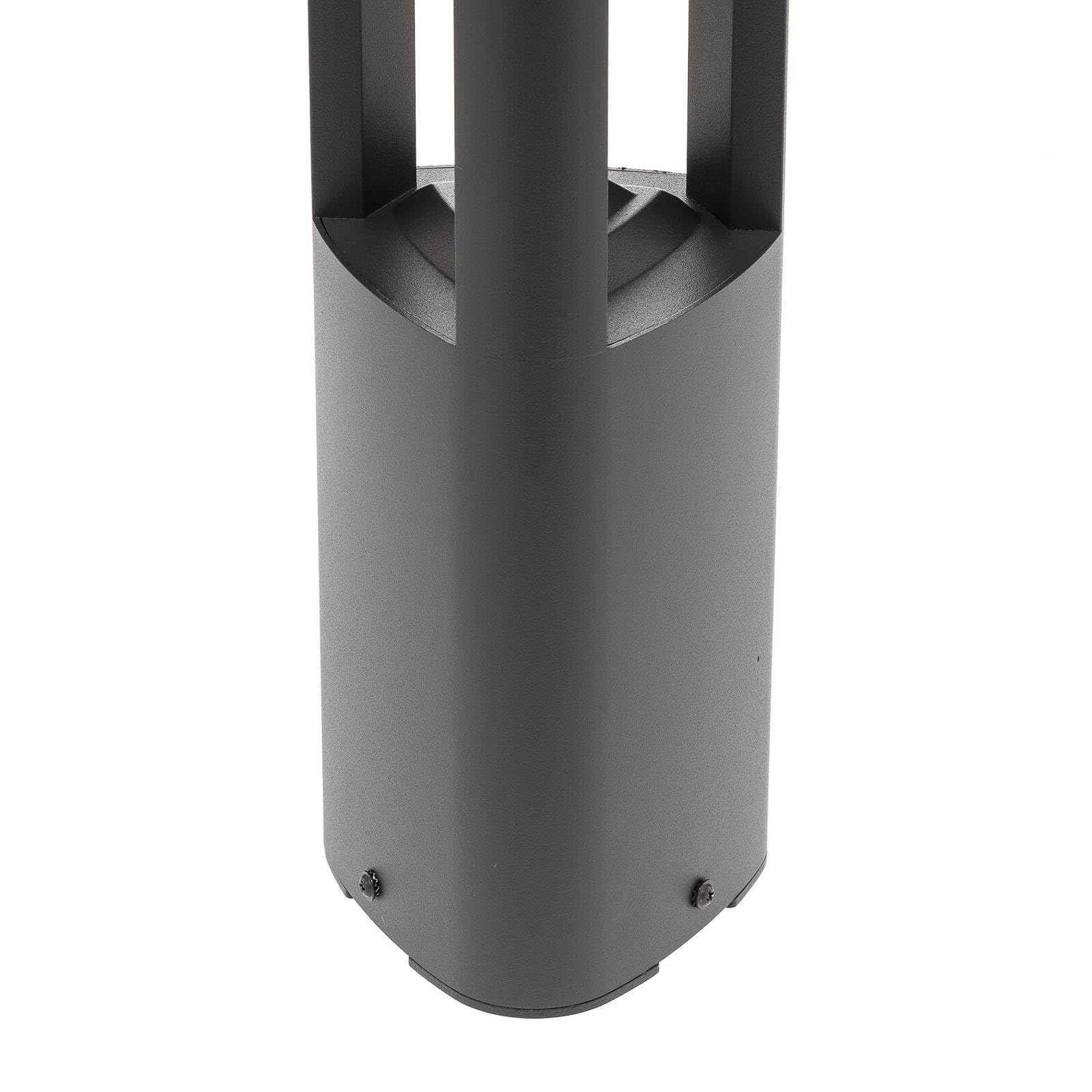 Lucande LED Außenleuchte Pirron (spritzwassergeschützt (Modern) in Schwarz aus Aluminium (90 flammig,) - Wegeleuchte Pollerleuchte Wegelampe Sockelleuchte