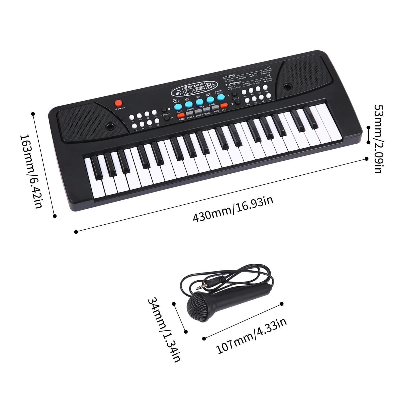 dorosłych klawiatura elektroniczna Klawiatura Elektroniczna 37-klawiszowe Wielofunkcyjne Cyfrowe Pianino Elektryczne Z Mikrofonem USB Instrument Klawiszowy Dla Początkujących