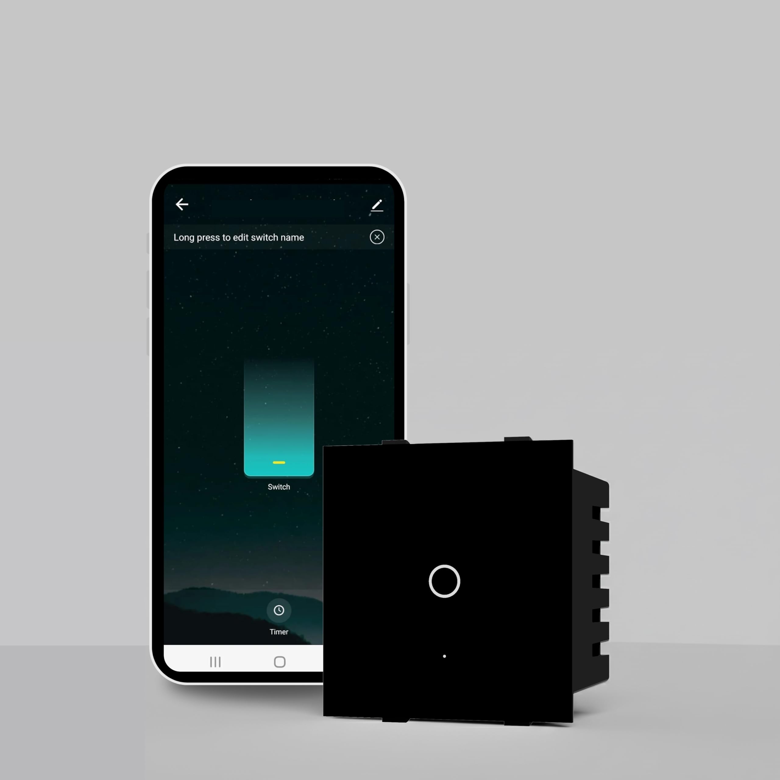 AZIOT SMART MODULAR 1 GANG PREMIUM TOUCH SWITCH - GLASS (Not Acrylic)- (24 amp Switch): Elevate Your Home with Effortless Control