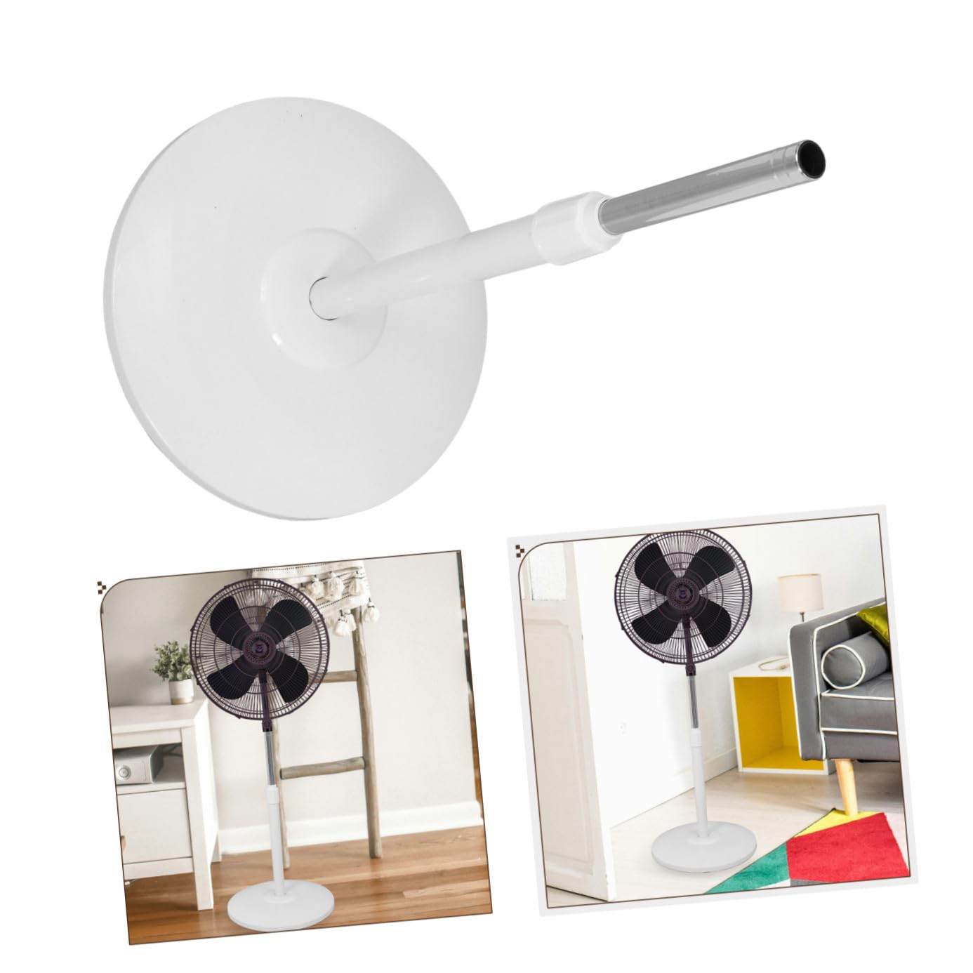 Accesorios para Ventiladores de Pie Varilla de Extensión y Base Reforzada Columna de Soporte de Altura Ajustable Piezas Reemplazables para Ventiladores Eléctricos
