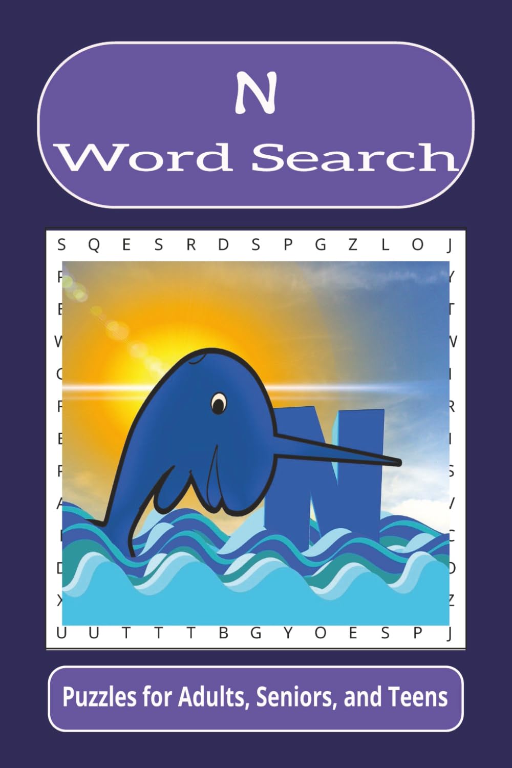 N Word Search: Word searches with easy to read print about the letter N, words beginning with N, nature, and more
