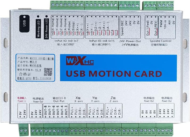 Mach3 Motion Control Card 2000KHZ Breakout Board USB Ethernet Interface CNC Controller Card for CNC Engraving, Servo Motor, Stepper Motor (4 Axis Ethernet Interface) : Electronics