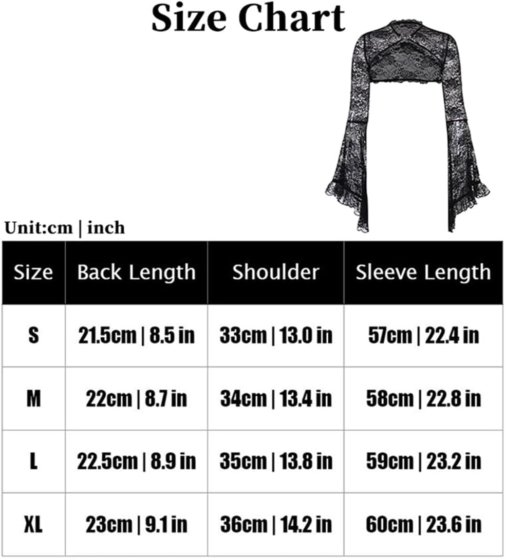 Bolero Shrug Goth Crop Top Fairy Shrugs for Dresses - Image 4