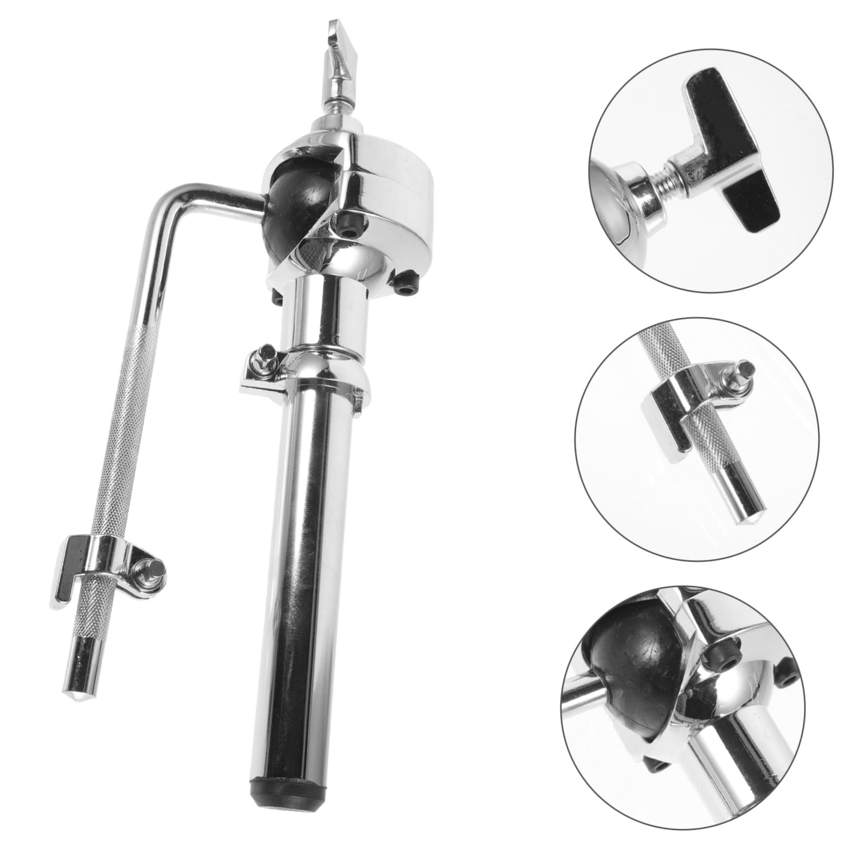 Mikikit Supporto per Tom Singolo in Lega Zinco Staffa Compatta e Leggera per Batteria Accessorio Solido per Strumento Percussione Facile da Montare e Resistente per Musicisti Principianti
