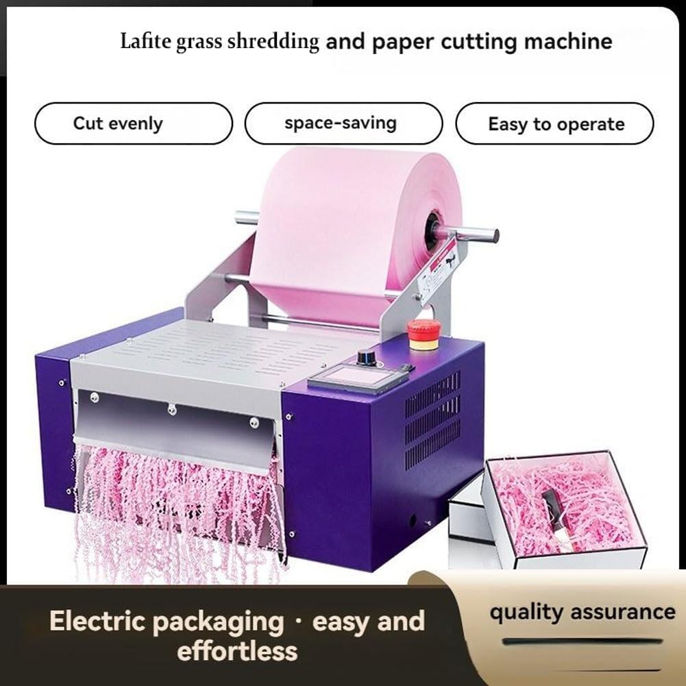 Distruggidocumenti professionale in rafia a zig-zag, macchina automatica a taglio ondulato da 40 W, larghezza massima 200 mm, ideale per lavori artigianali, matrimoni, compleanni e festival.