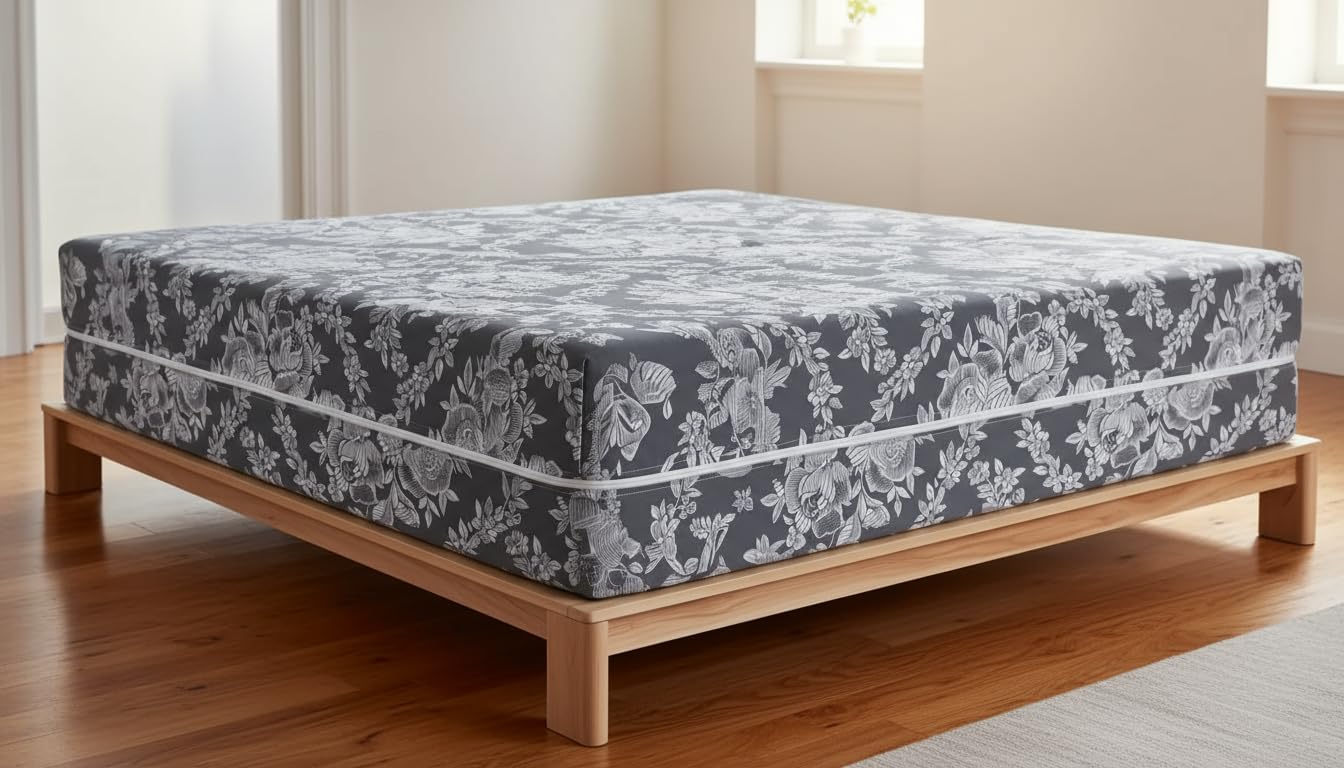 Luxury Mattress Encasement 6-Sided Bed Bug Proof Cover | Breathable Floral Fabric | Hypoallergenic & Dust Mite Protection, Full Zip, Easy Fit