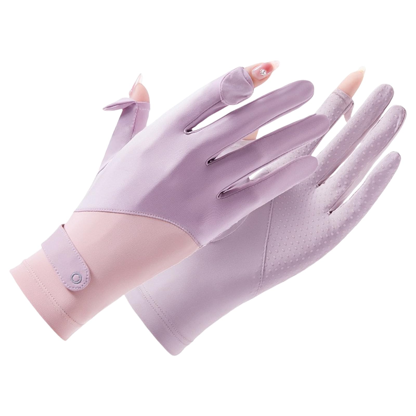 Tsophreniq Silk Cycling Gloves for Women & Men Lightweight Breathable Nonslip Sun Conservation Outdoor Sports Riding Nonslip Ice Silk Bicycles Riding Gloves