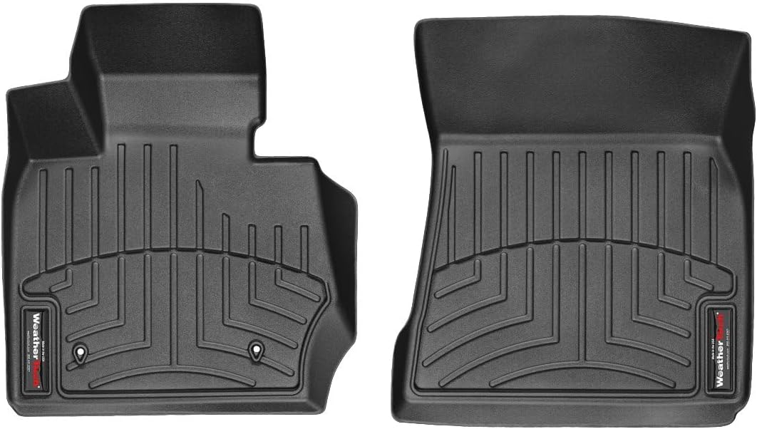 WeatherTech Custom Fit FloorLiners for BMW X4 28i, X4 M40i, X3 28d - 1st Row (443311), Black
