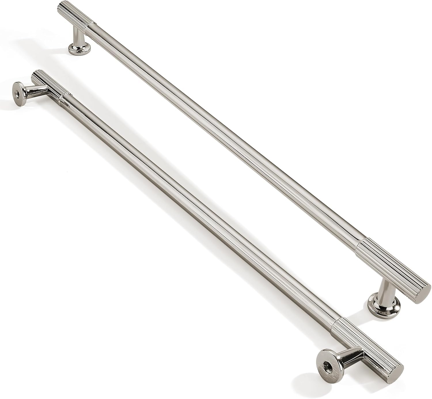ZAUYX 5-Pack 12 Inch Hole Center Polished Nickel Hardware is Suitable for Drawers, Dressers, Handles, Kitchens, Bathroom cabinets, cabinets